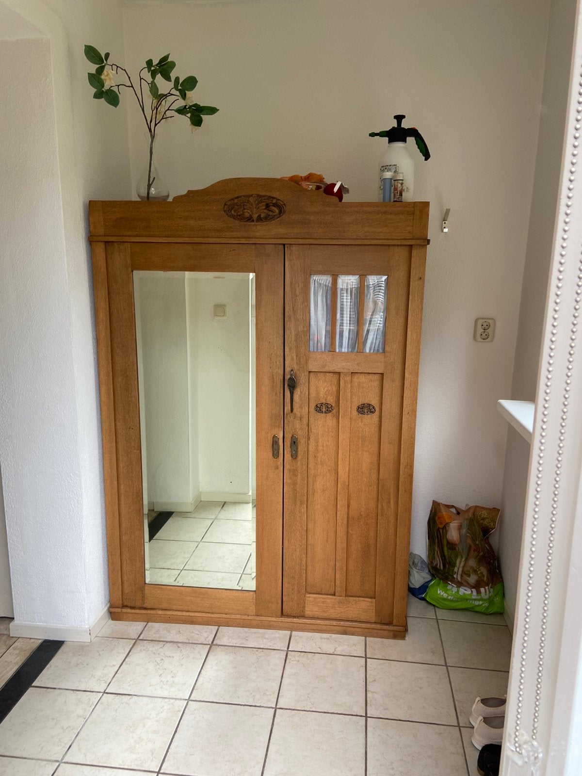 Kast met spiegel, Huis en Inrichting, Ophalen, Zo goed als nieuw, Rechthoekig