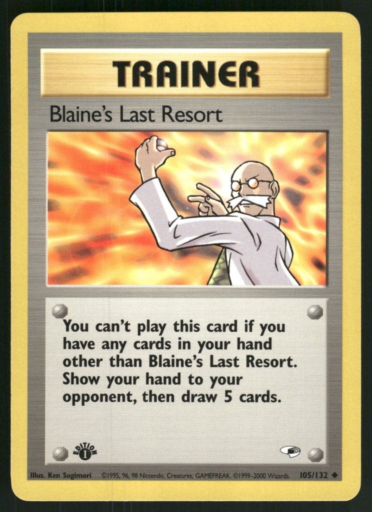 Blaine's Last Resort 105/132 - Gym Heroes (1st ediion) (NM), Verzenden, Gebruikt