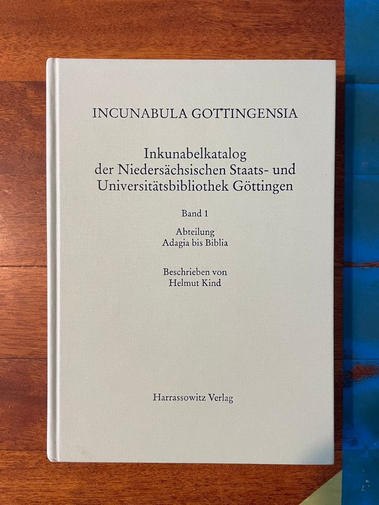 Incunabula Gottingensia - Band 1 - Helmut Kind - 1995, Boeken, Wetenschap, Helmut Kind, Nieuw, Ophalen of Verzenden, Geesteswetenschap