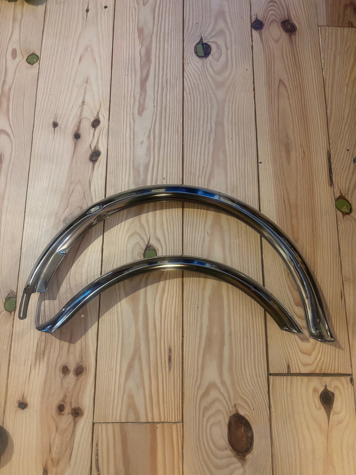Nieuwe Chromen OG Lowrider Spatbordset (20 inch) – Ducktail, Ophalen of Verzenden, Spatbord, BMX, Nieuw