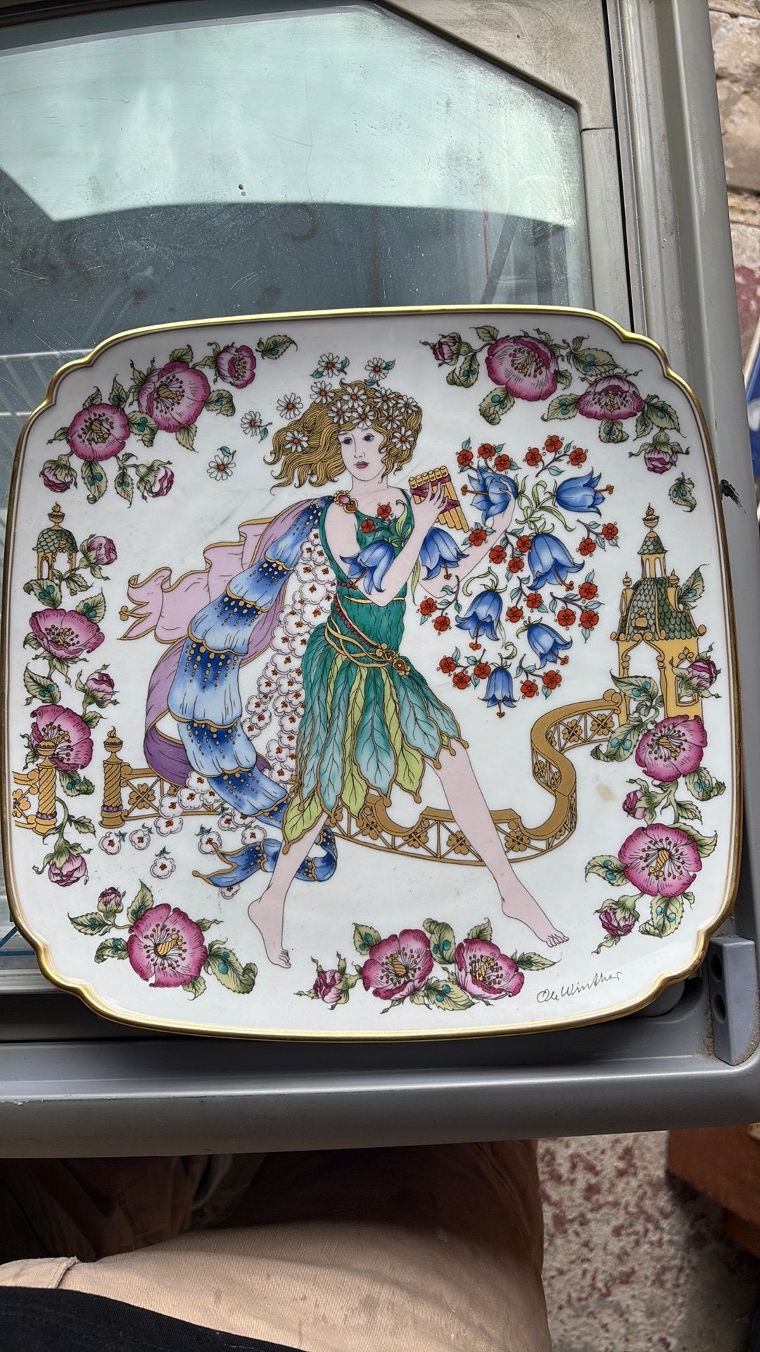 Hutschenreuther Wandbord "Zomer" - O.L. Walther Limited, Ophalen of Verzenden