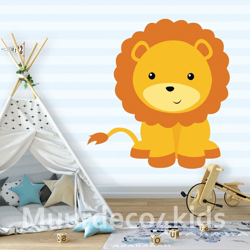 Kinderkamer behang Leeuw | Babykamer vlies *Muurdeco4kids, Kinderen en Baby's, Verzenden, Nieuw