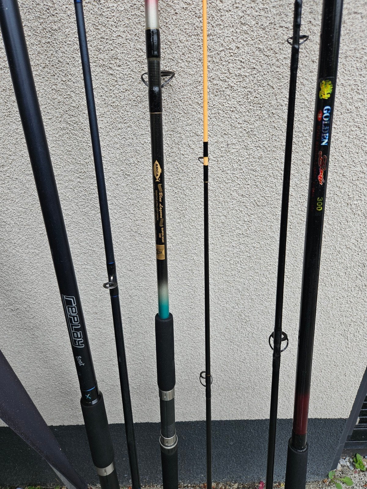 Set van 3 hengels: 2x Zee/Boothengel + 1x Werphengel, Ophalen, Gebruikt, Complete hengel