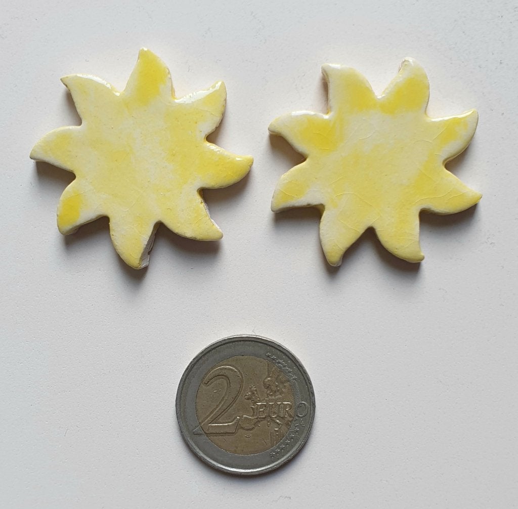 Mozaïek steentjes handgemaakte keramiek zon, X1, Verzenden, Handgemaakt, Geel, Nieuw
