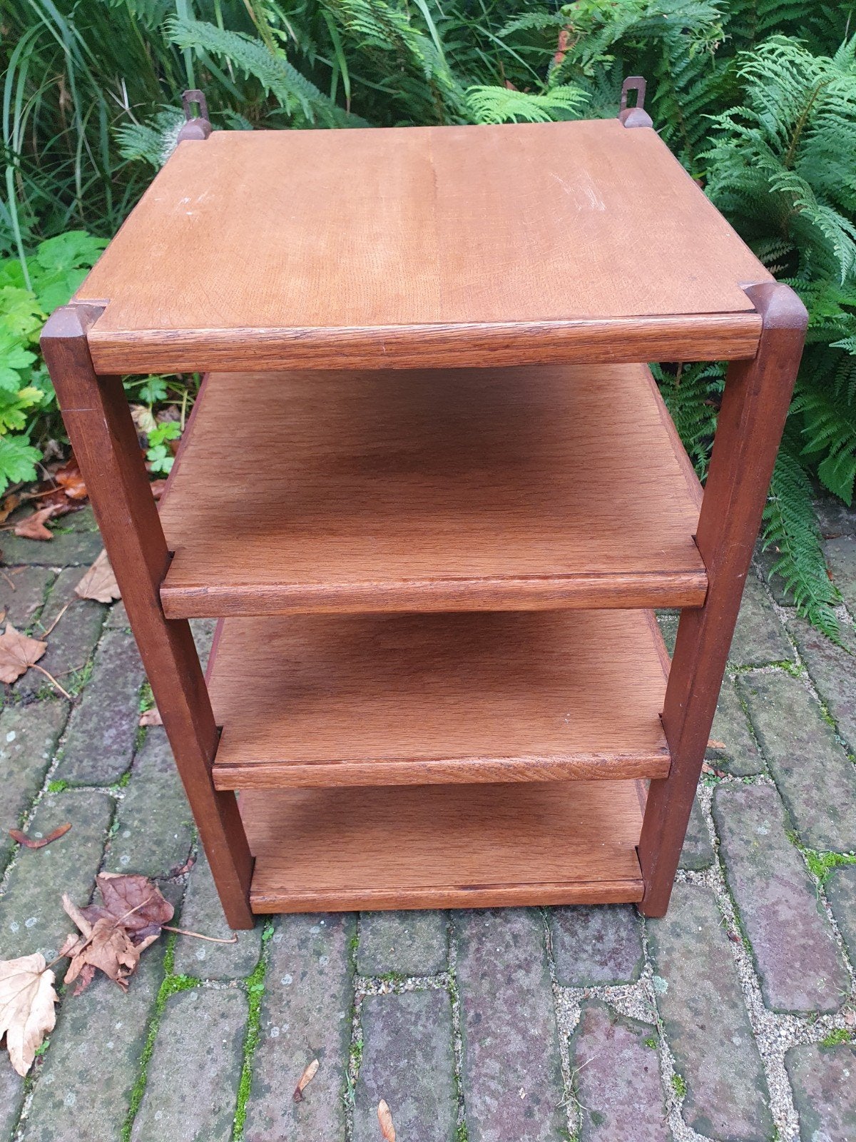 Vintage houten hangrek / etagère met 4 lagen, Rek/stellage, Met ophangsysteem, ., Ophalen of Verzenden
