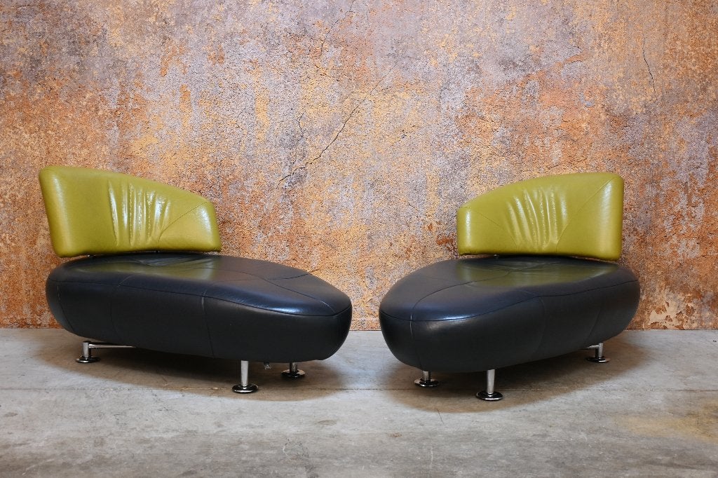 IZGS 1 leren Leolux Kikko design fauteuil / chaises longue, Leolux gelderland harvink rolf benz jori design on stock montis, Leolux