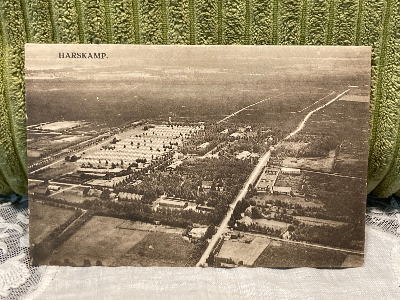 Oude ansichtkaart luchtfoto Harskamp (170826), Ophalen of Verzenden, 1920 tot 1940, Ongelopen, Gelderland