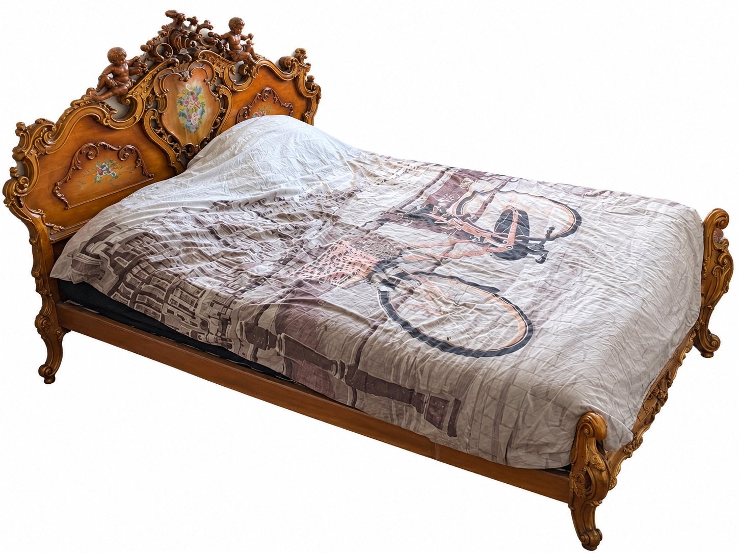 Barok slaapkamer set, bed, kast en 2 nachtkastjes, Ophalen