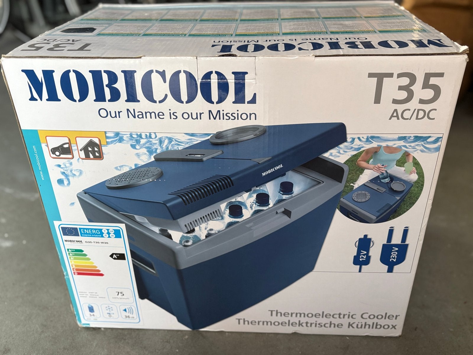 Mobicool T35 AC/DC Thermo-elektrische Koelbox, Ophalen, Zo goed als nieuw, Koelbox, Elektrisch