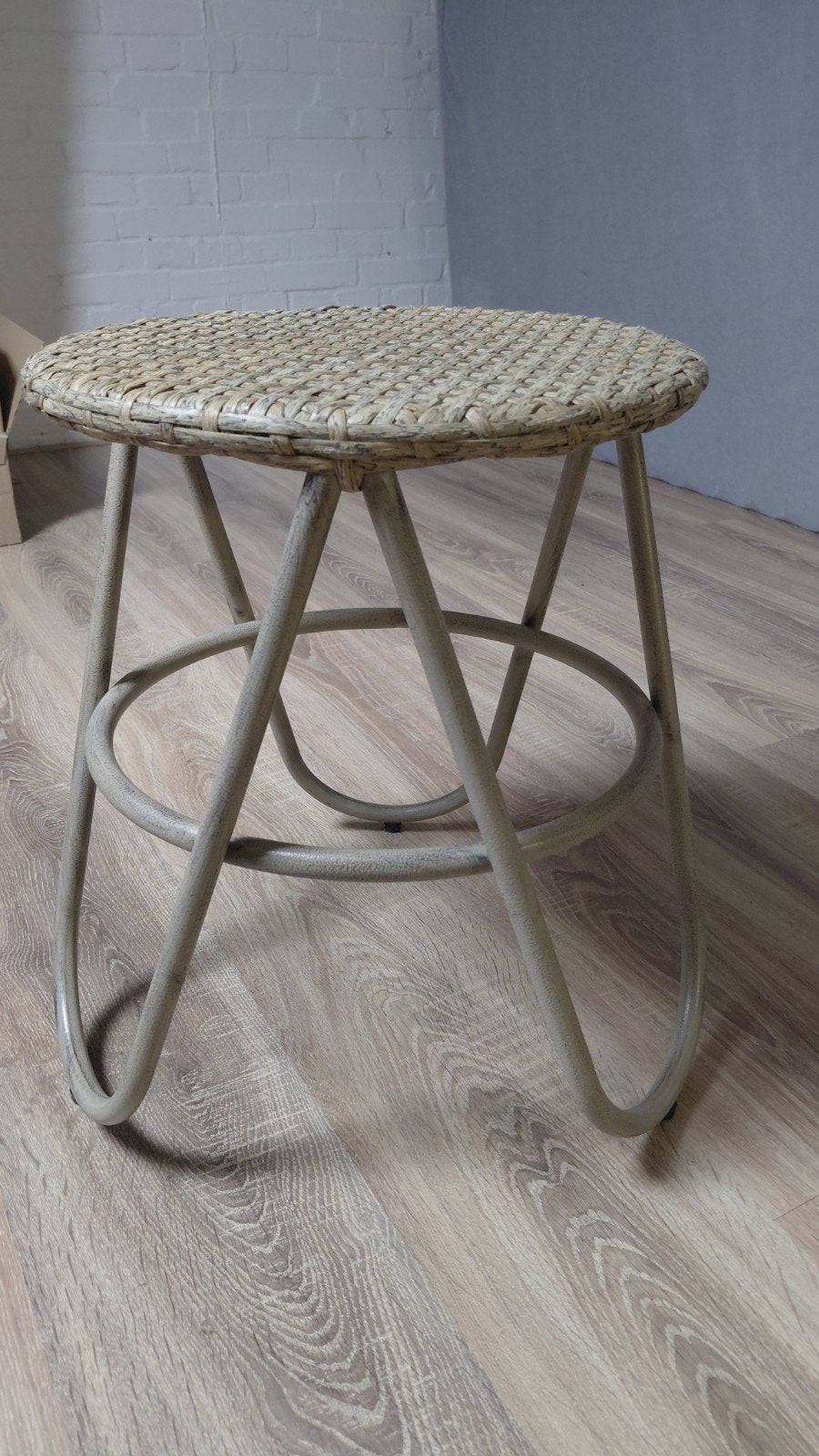 Rotan krukje / bijzettafel diameter 36cm, Ophalen