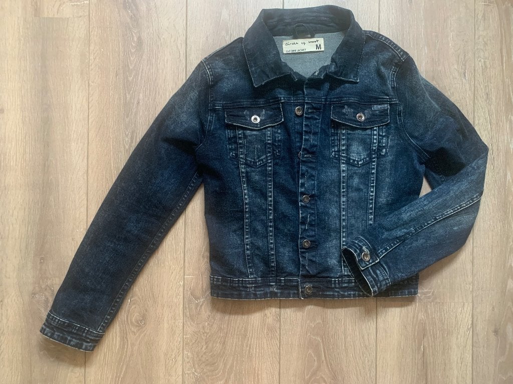 Circle of Trust jeans jack spijker jas blauw M/38, Zo goed als nieuw, Jasje, Maat 36 (S), Circle of Trust