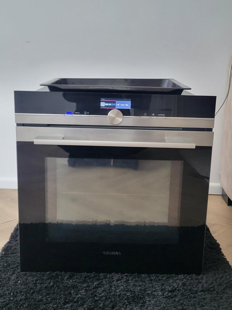 ( SIEMENS)STUDIOLINE COMBI OVEN MET MAGNETRON FUNCTI 60 + 60, Ophalen, Hete lucht, 60 cm of meer, Zo goed als nieuw