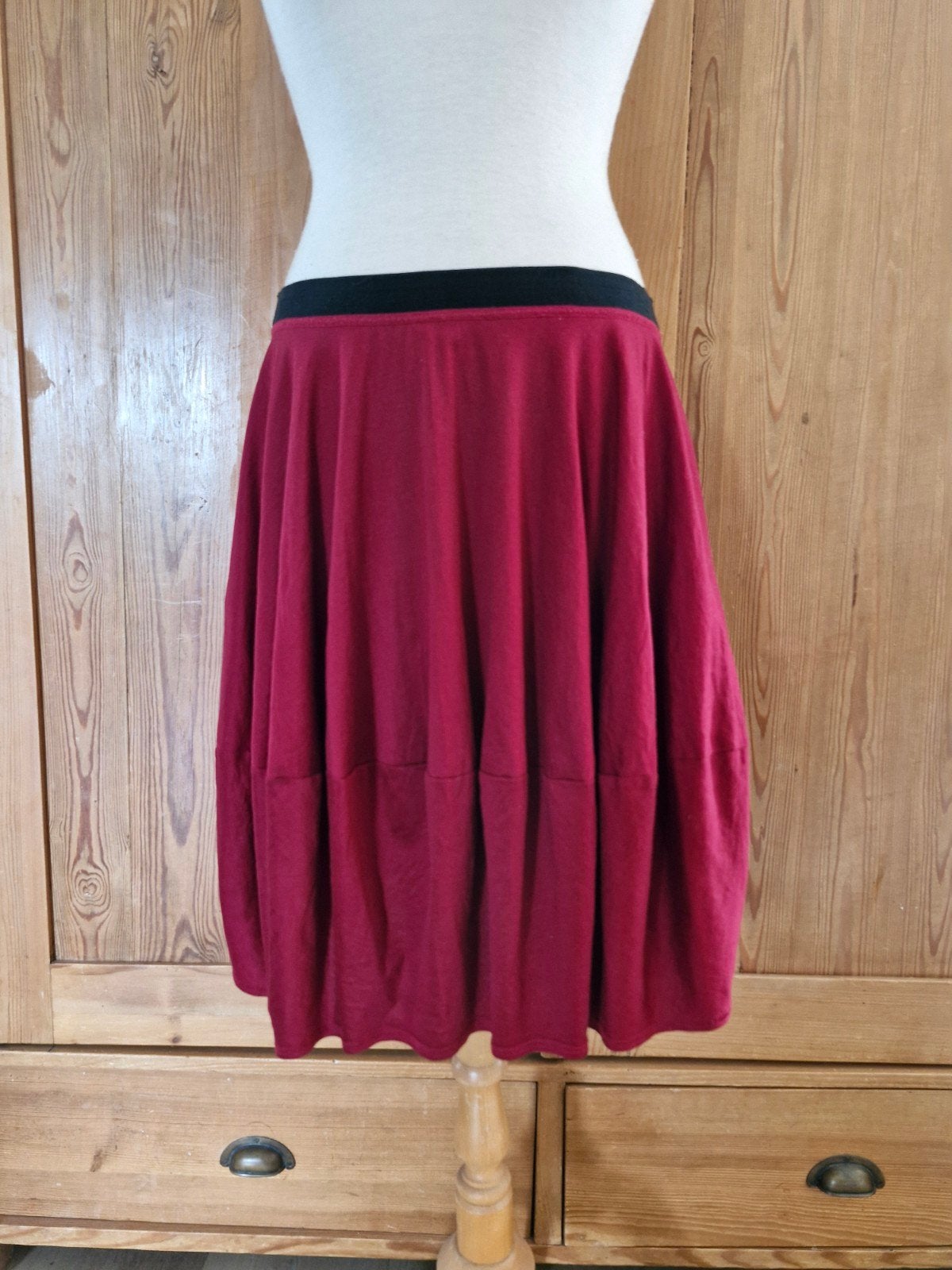 Cora Kemperman rode ballonrok katoenmix mt M ZGAN, Kleding | Dames, Maat 38/40 (M), Ophalen of Verzenden, Knielengte, Rood