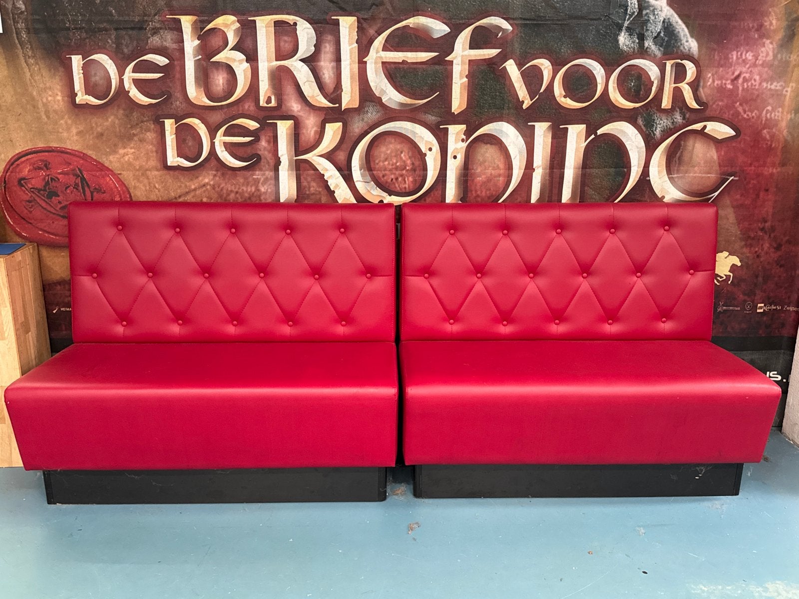 Rode Horeca Banken - Set van 4, Ophalen, Gebruikt, Kunststof
