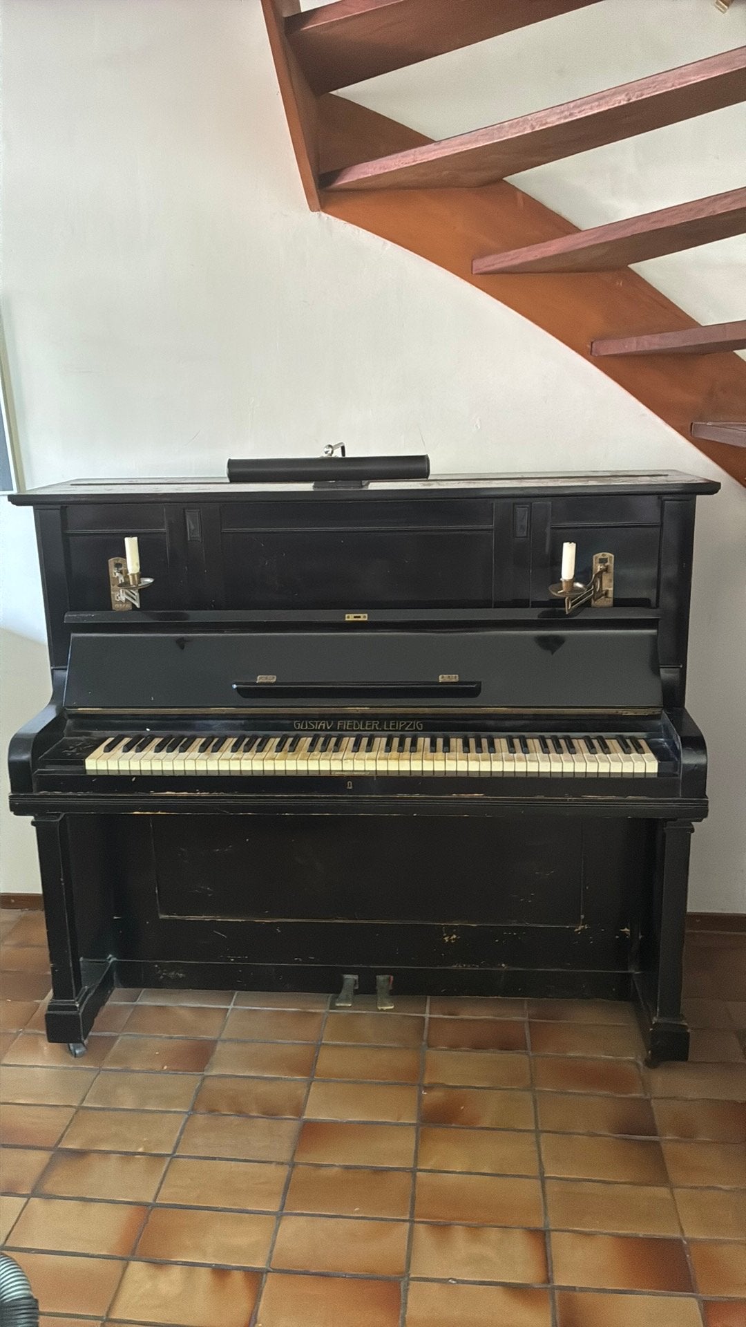 Piano Gustav Fiedler Leipzig gratis afhalen, Ophalen, Gebruikt, Zwart, Piano