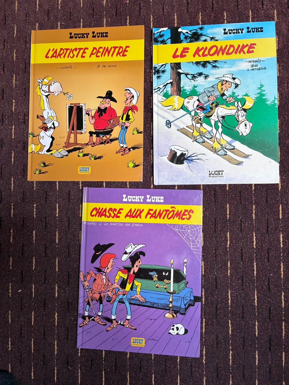 Lucky Luke 3 Franse Hardcover in vrijwel nieuwstaat. Morris, Meerdere stripboeken, Ophalen of Verzenden, Zo goed als nieuw