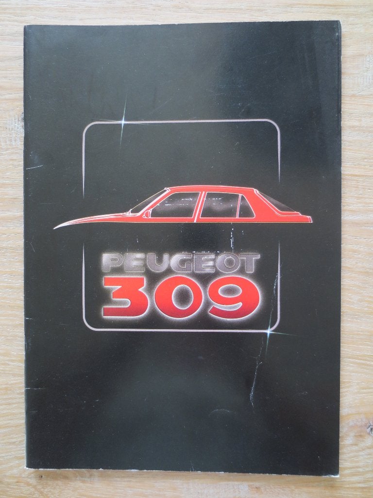 Autofolder: Peugeot 309 - Geen film maar werkelijkheid. 1986, Ophalen of Verzenden, Zo goed als nieuw, Peugeot