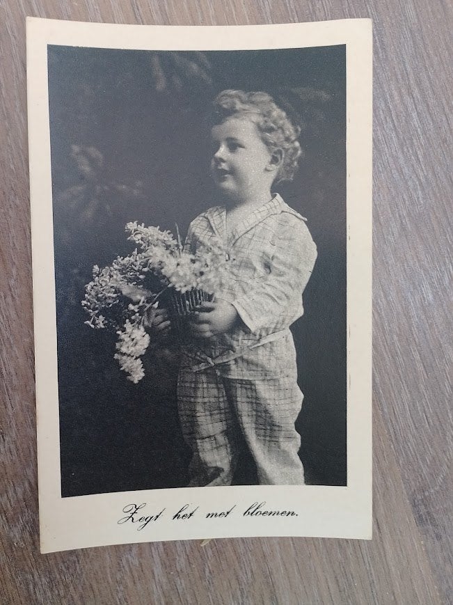 Nostalgische kinder ansichtkaart, zeer oud, Vintage, Ophalen of Verzenden, Voor 1940, Nieuw, Kind