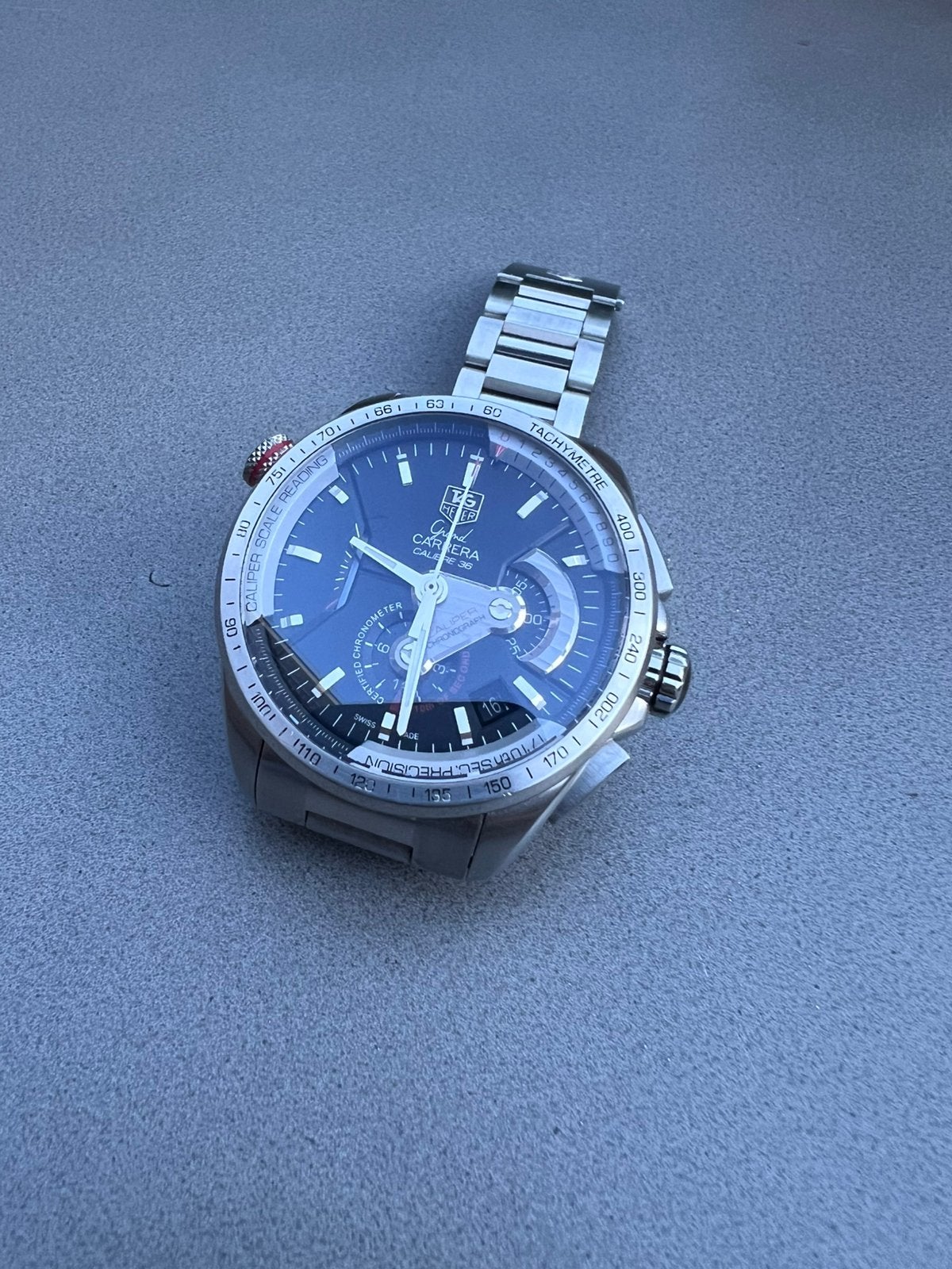 TAG Heuer Cal. 36 Chronograaf Automaat chinees  Goede Staat, Overige merken, Staal, Polshorloge, 1960 of later