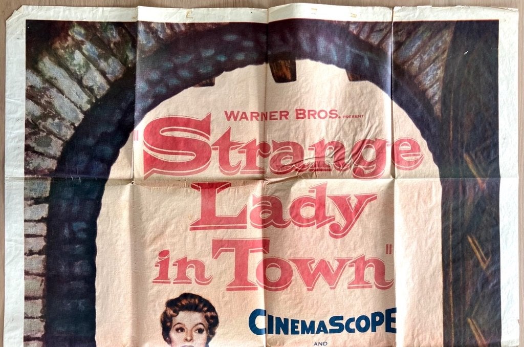 Strange Lady in Town (1955) - Originele filmposter, Verzamelen, Ophalen of Verzenden, Gebruikt, A1 t/m A3, Film en Tv