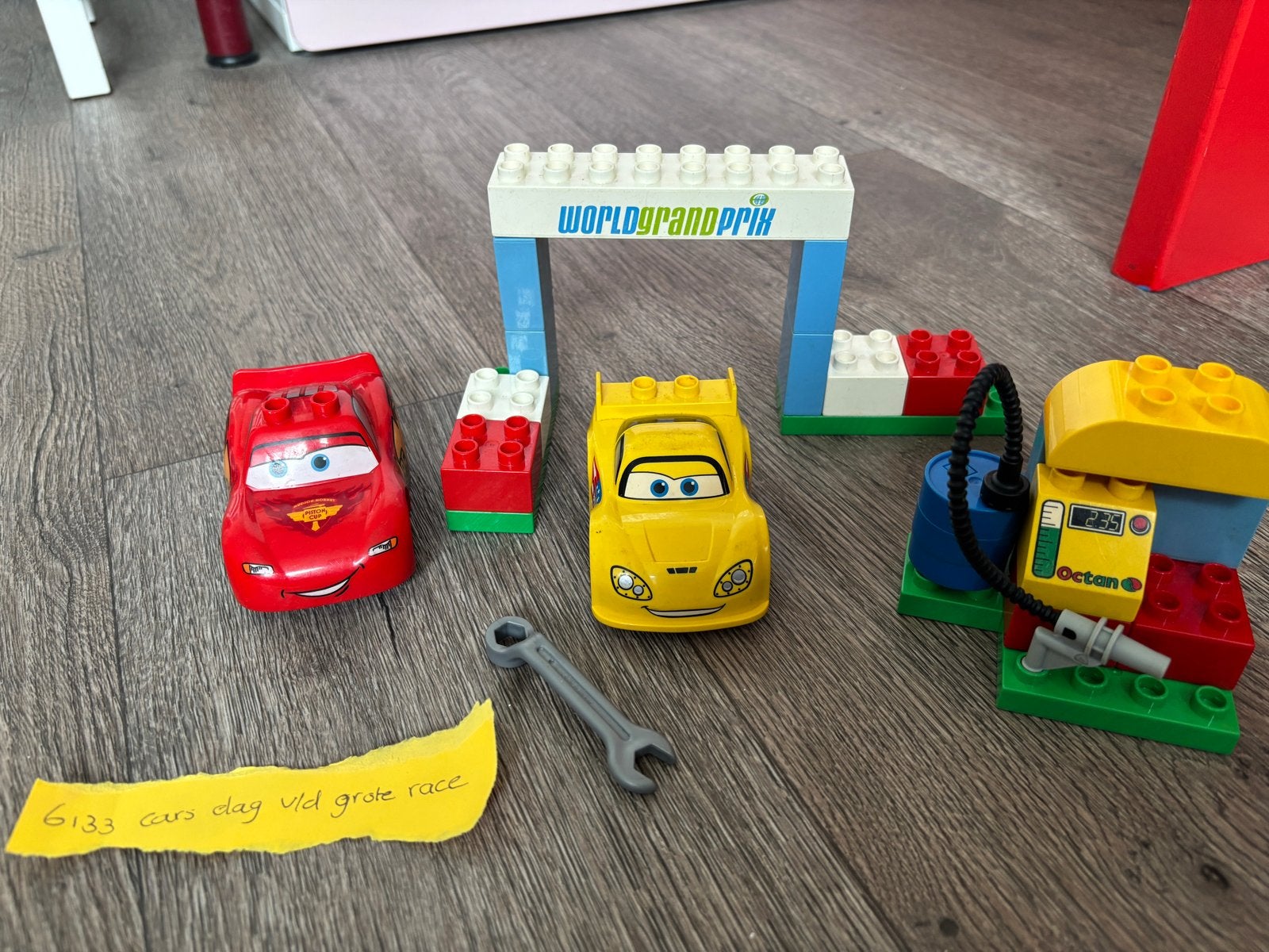 Duplo Cars 6133 Dag van de Grote Race, Overige thema's, Ophalen of Verzenden, Zo goed als nieuw, Compleet