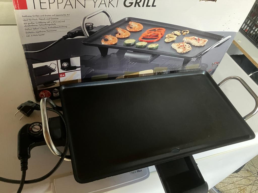 Teppan Yaki Tafelgrill met Regelbare Thermostaat, Ophalen of Verzenden, Zo goed als nieuw, Tafelgrill