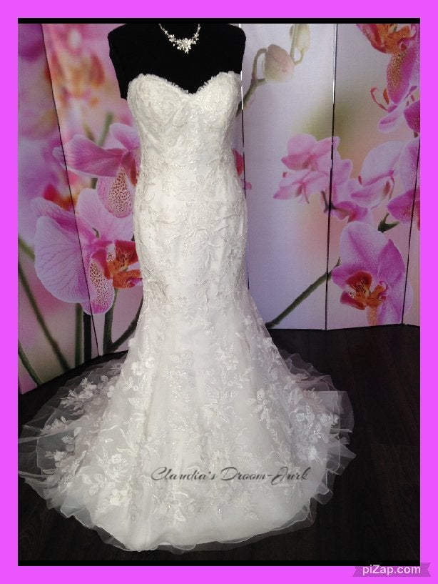 Nieuw maat 34/36 -36 TRENA met 3D bloemen, Trouwjurk, Overige kleuren, Nieuw, Maggie Sottero