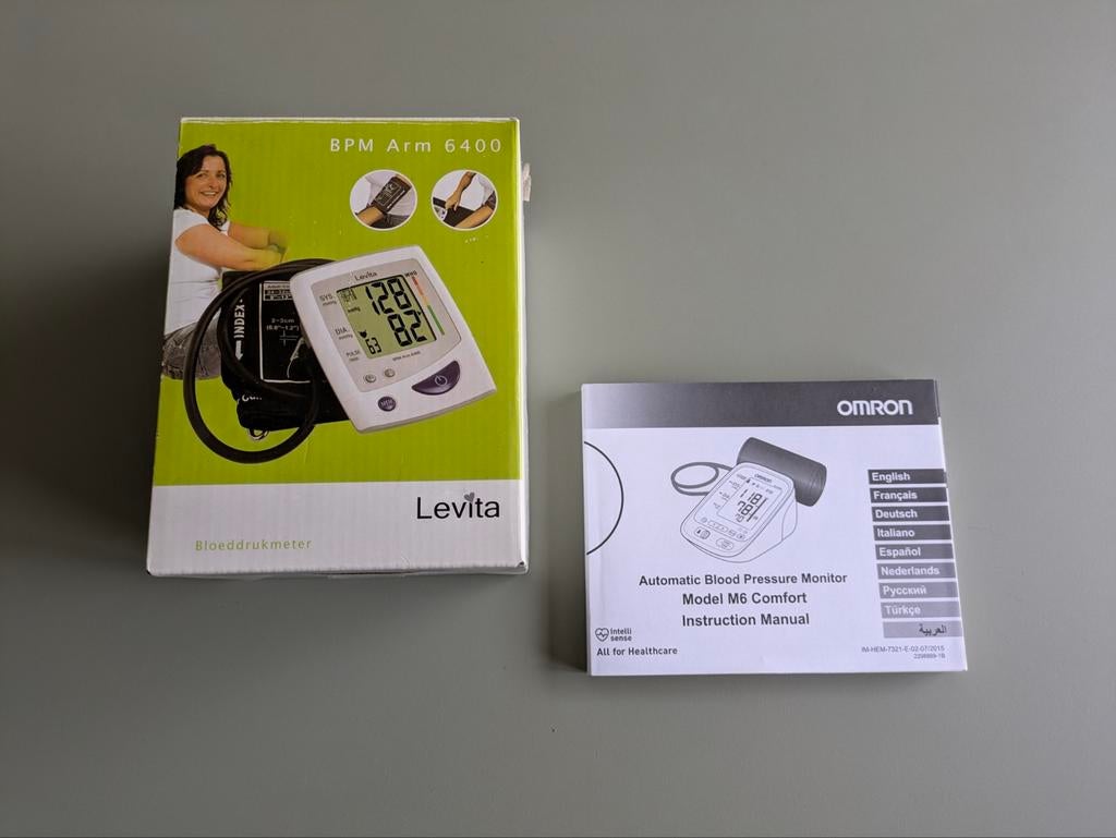Bloeddrukmeter omron levita bloeddruk, Ophalen of Verzenden, Gebruikt
