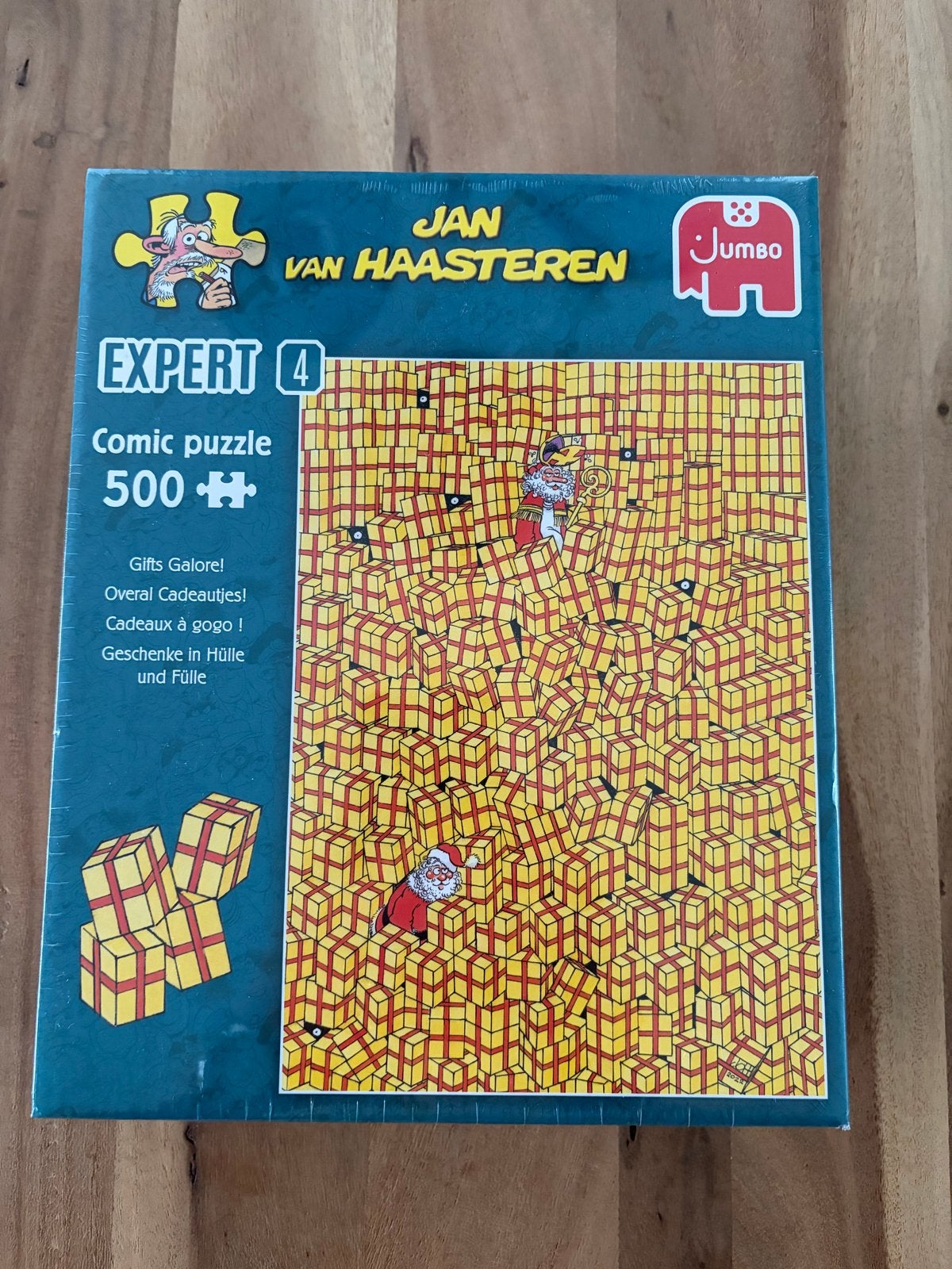 Jan van Haasteren Expert 4 - Overal Cadeautjes! 500 stukjes, Hobby en Vrije tijd, Ophalen of Verzenden, 500 t/m 1500 stukjes, Nieuw