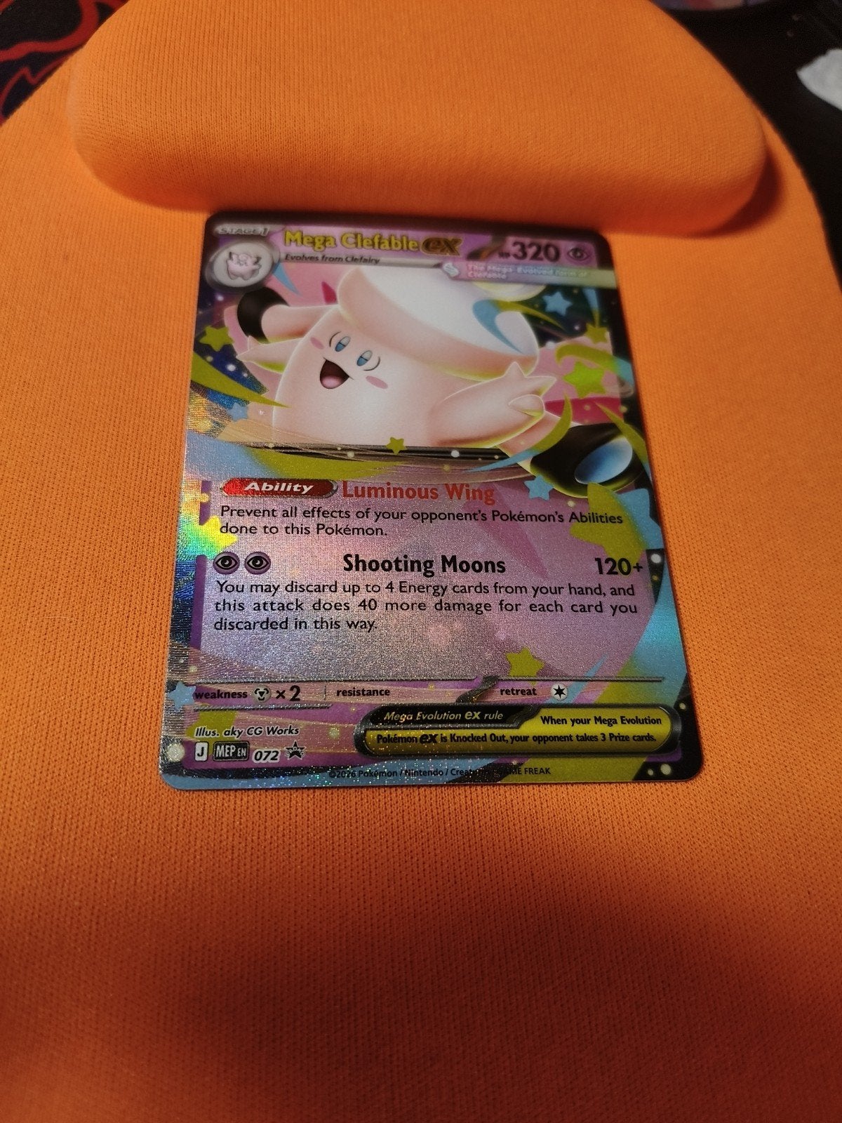 Mega Clefable ex promokaart mep 072, Ophalen of Verzenden