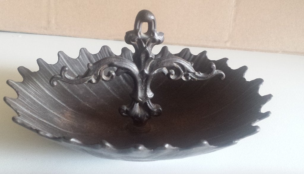 Gietijzeren asbak E.G. Zimmermann, Hanau ca. 1850, Ophalen of Verzenden, Gebruikt, Asbak