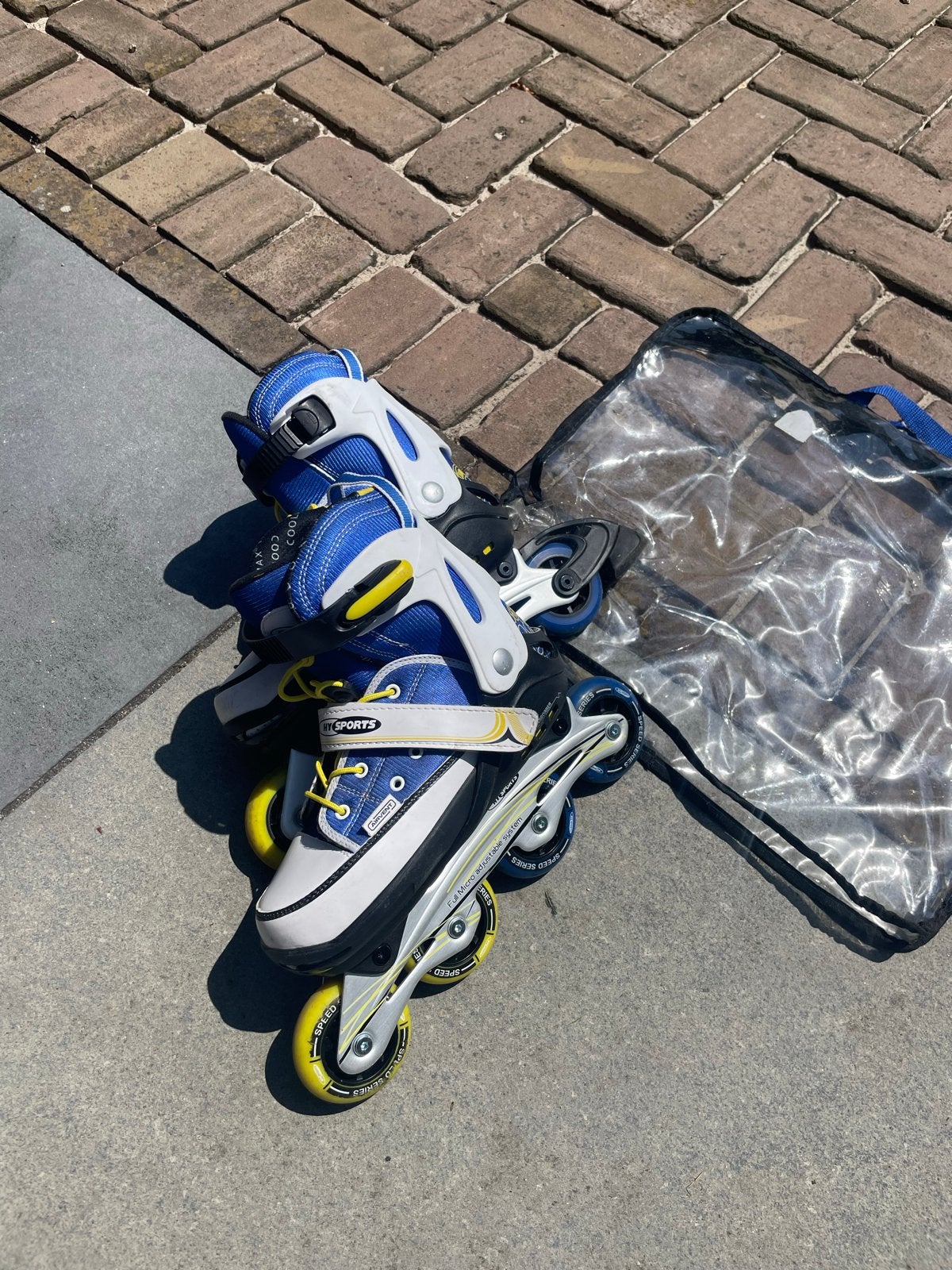 Verstelbare skeelers maat 37-40 met tas, Overige merken, Kinderen, Ophalen of Verzenden, Inline skates 4 wielen