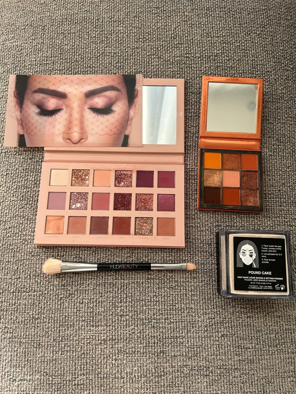 Huda Beauty make-up set - Nude palette, Topaz Obsessions, Ogen, Ophalen of Verzenden, Zo goed als nieuw, Make-up