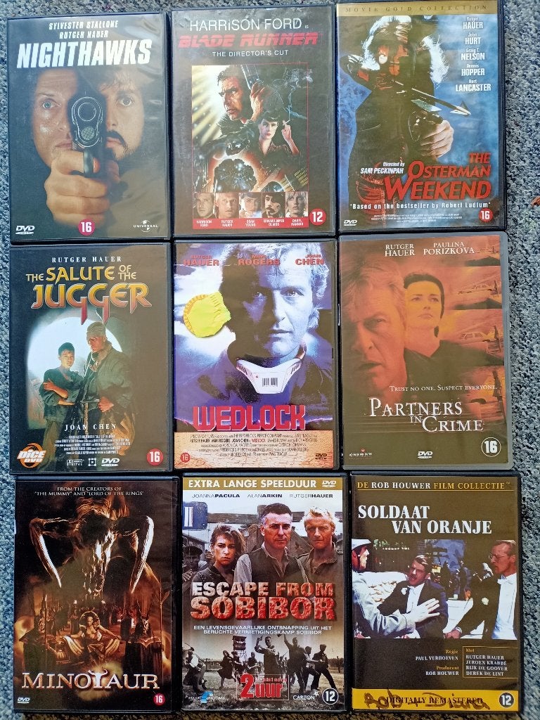 Rutger Hauer internationale movies vanaf €1,95, Vanaf 16 jaar, Ophalen of Verzenden, Zo goed als nieuw, Actiethriller