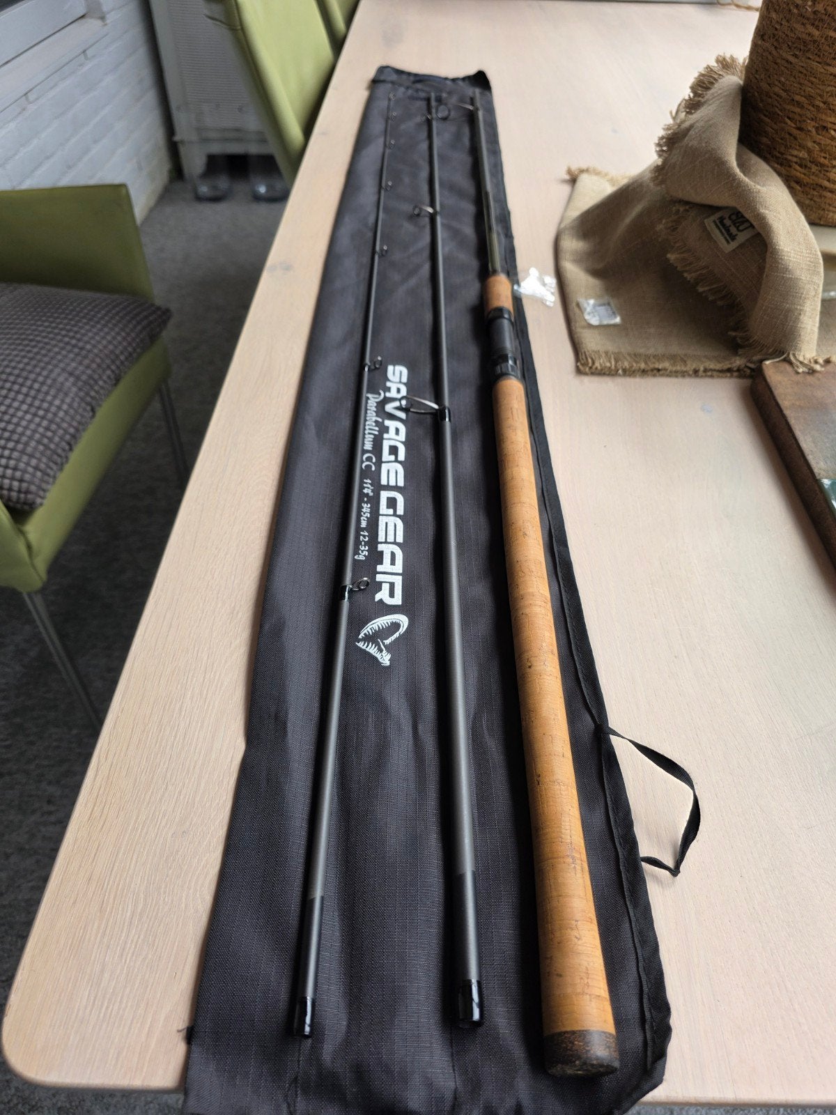 Savage Gear Parabellum spinhengel 3.45m 12-35g, Ophalen, Zo goed als nieuw, Werphengel