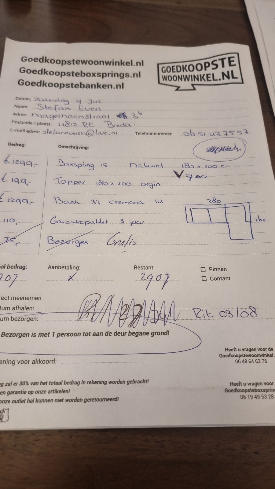 Eetkamerbank - Nu 199€ - Direct leverbaar!, Ophalen, Minder dan 75 cm, 150 tot 200 cm, Rechte bank