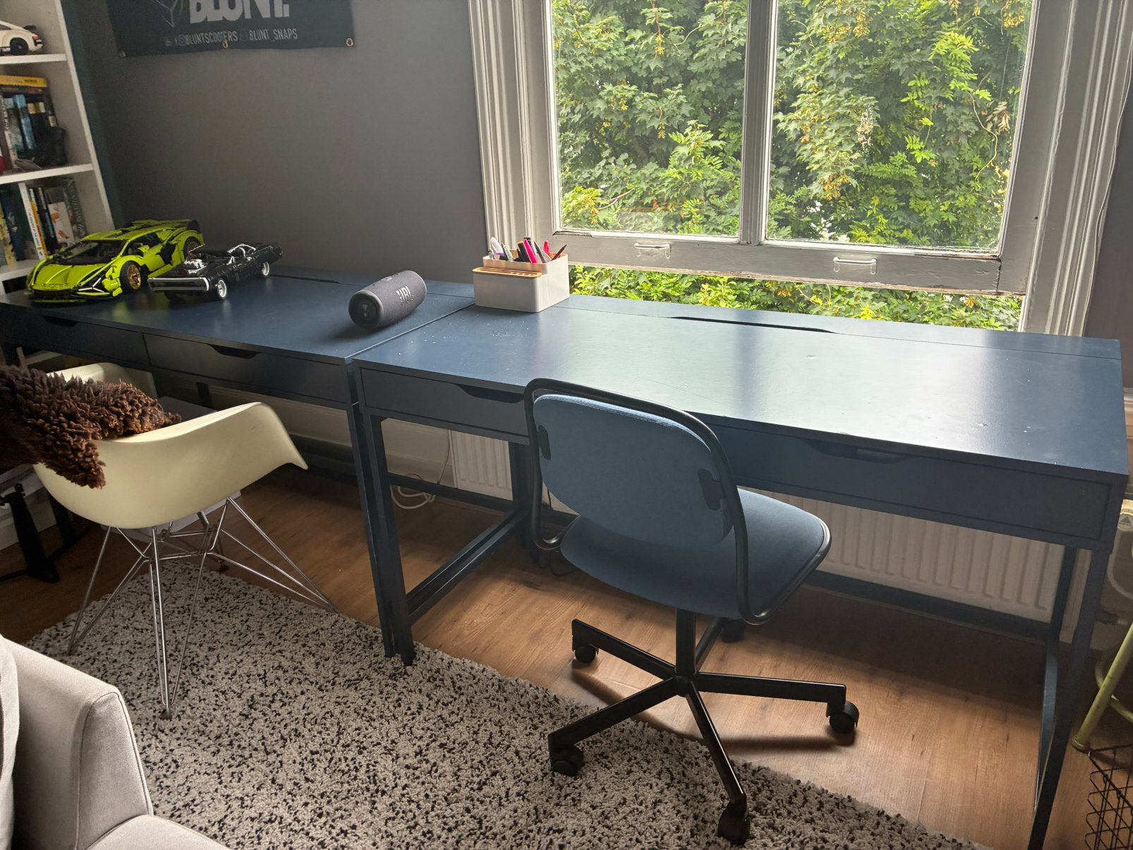 Ikea burea alex 2 stuks, Huis en Inrichting, Bureaus, Ophalen, Kabelgoot, Gebruikt, IKEA