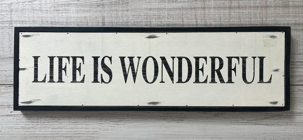 Houten bord met tekst/merk LIL/nieuwstaat, Ophalen of Verzenden, Zo goed als nieuw