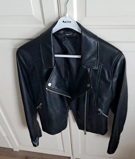 Imitatieleer jack Divided H&M, Zwart, Overige maten, Ophalen of Verzenden, Zo goed als nieuw