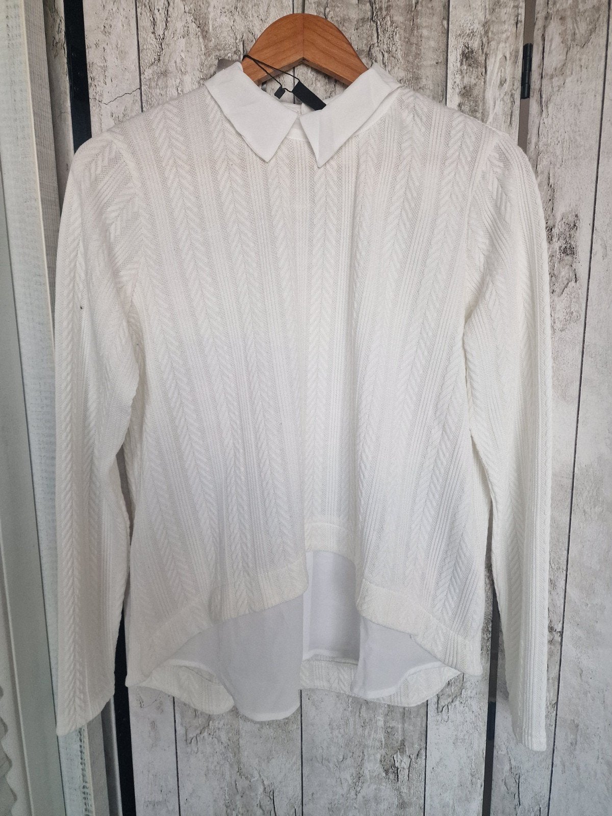 Witte trui met kraagje - FB Sister (Maat S), Kleding | Dames, Wit, Nieuw, Ophalen of Verzenden, Maat 36 (S)