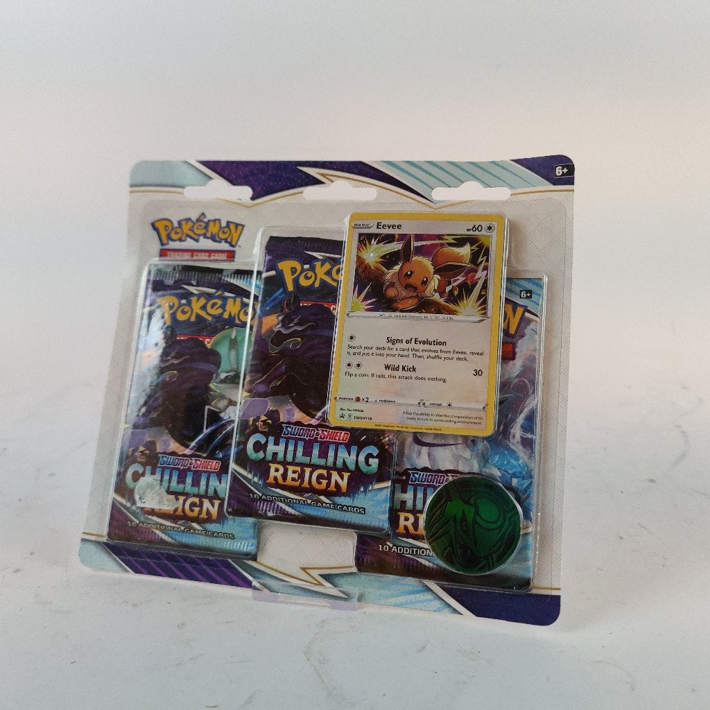 Pokemon Chilling reing 3 pack blister eevee || Nu € 64.99, Ophalen of Verzenden, Nieuw