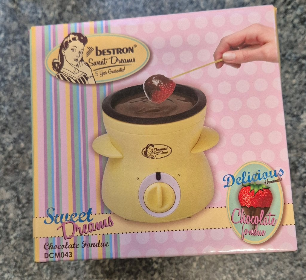 Bestron DCM043  gele chocolade fondueset (Nieuw), Ophalen of Verzenden, Nieuw, Elektrisch, Fondueset