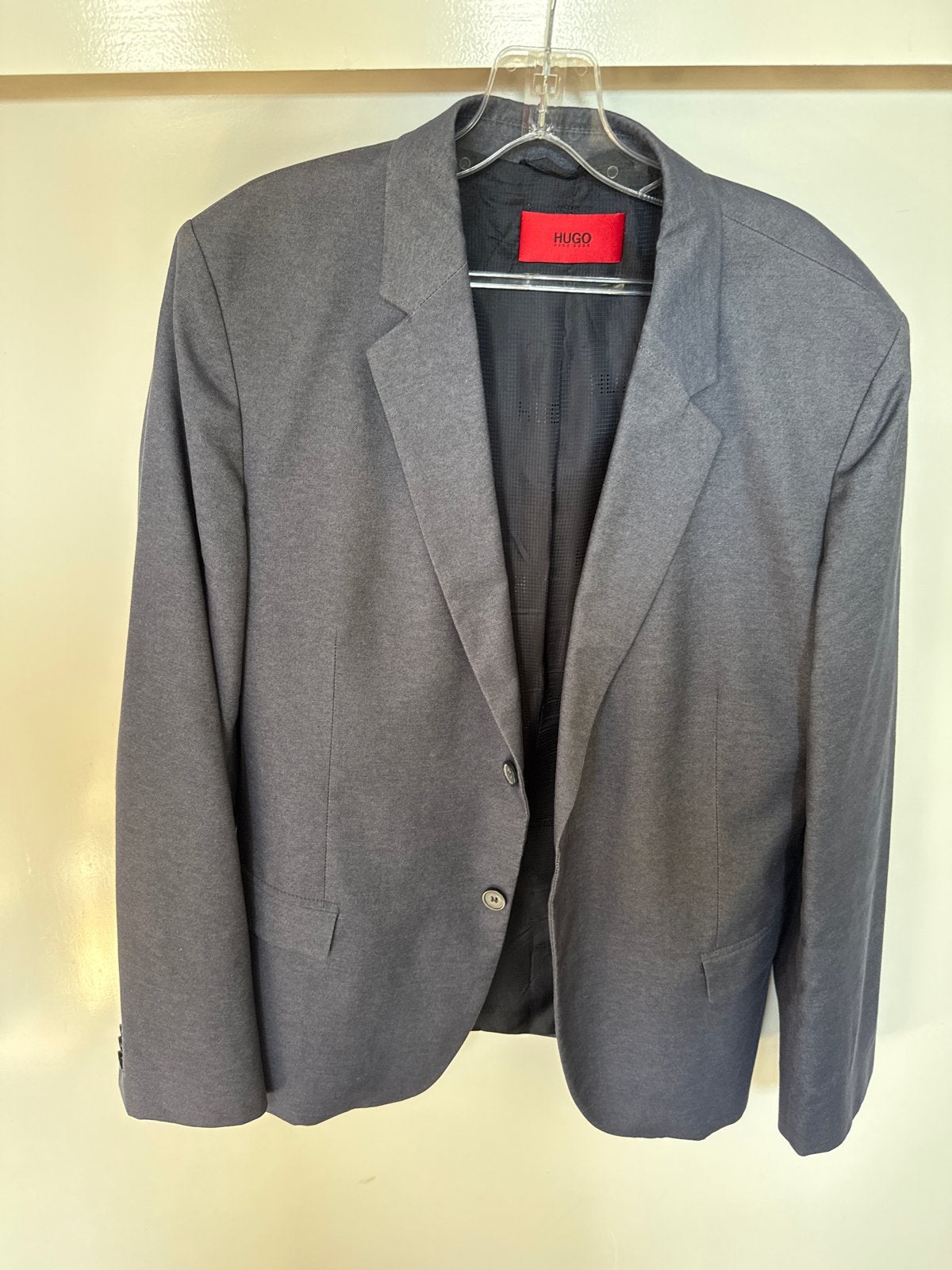 Hugo Boss Colbert Blauwgrijs Maat 50, Verzenden, Zo goed als nieuw, Maat 48/50 (M), Blauw