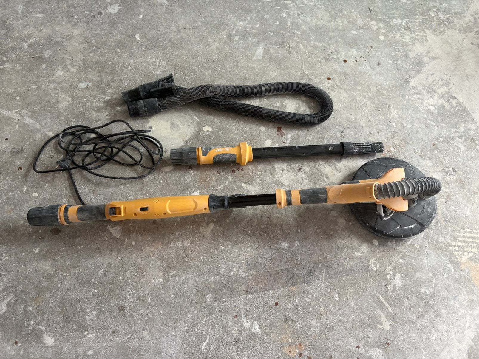 PowerPlus langnek schuurmachine 230V 710W Ø225mm, Doe-het-zelf en Verbouw, Gereedschap | Schuurmachines, Ophalen, Zo goed als nieuw