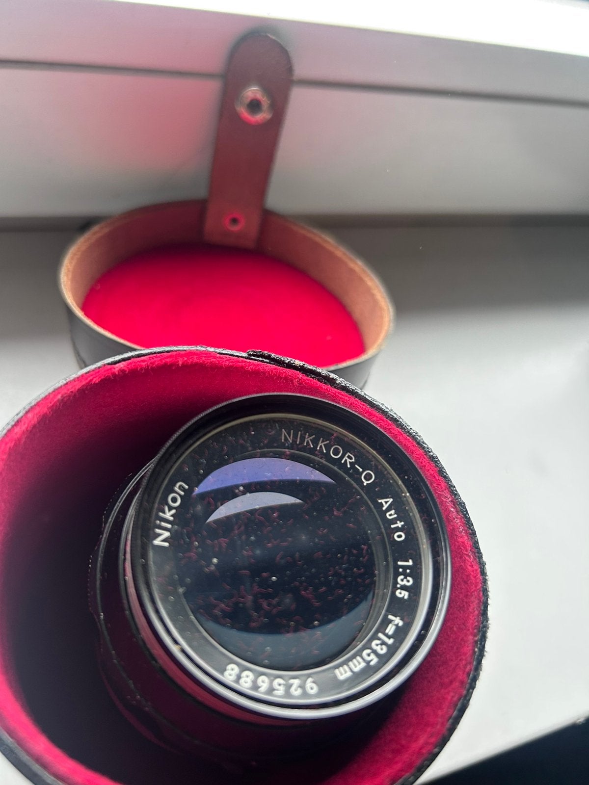 Vintage Nikon Nikkor-Q Auto 135mm f/3.5 (Pre-AI) + Koker, Audio, Tv en Foto, Nikon, Zo goed als nieuw, Nikon F-mount, Telelens