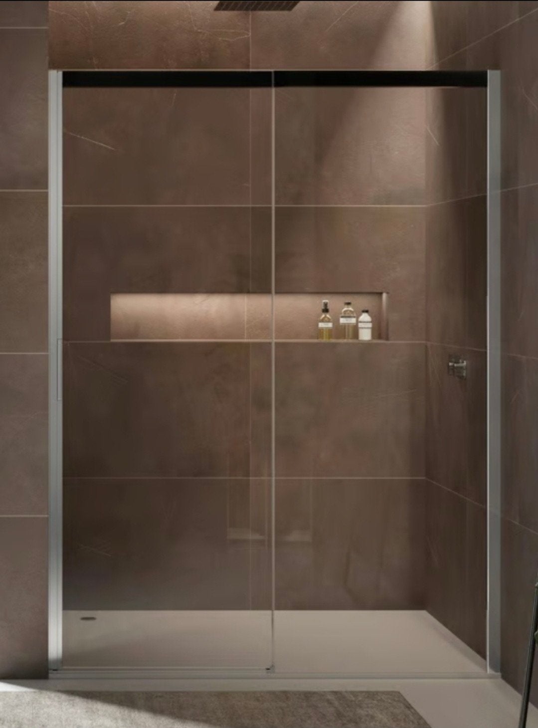 Nisdeur schuifdeur 100x200 cm Sealskin Acqua, Doe-het-zelf en Verbouw, Sanitair, Nieuw, Douche, Chroom, Glas, Ophalen of Verzenden
