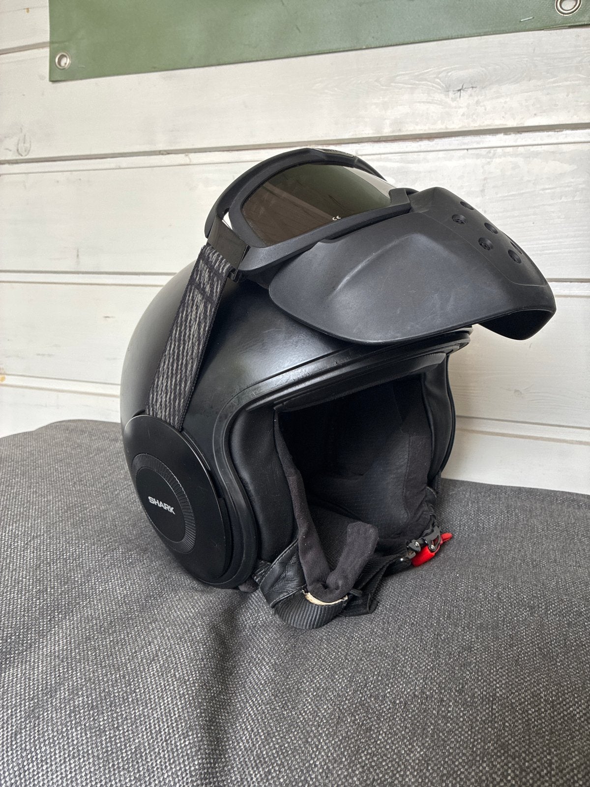 Shark Drak helm - Mat zwart - Maat M, Motoren, M, Heren, Jethelm, Shark