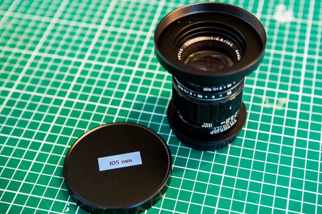 Takumar 105mm f/2.8 + EF-adapter, Audio, Tv en Foto, Fotografie | Lenzen en Objectieven, Gebruikt, 105 mm, Overige merken, M42