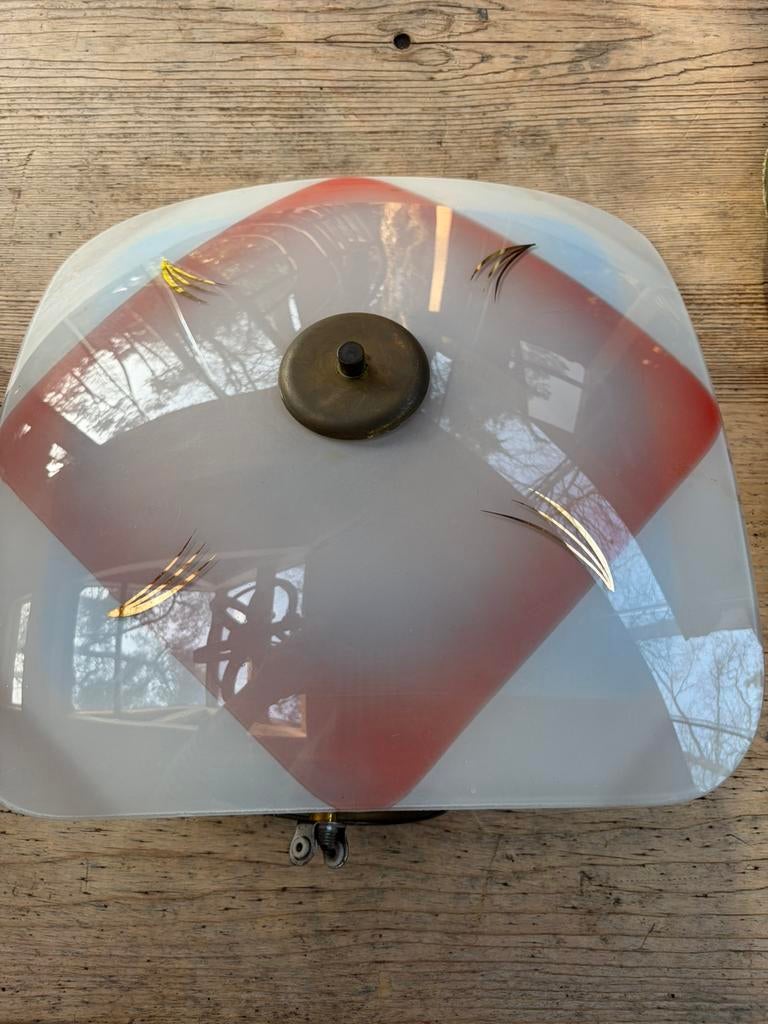 Retro plafondlamp, Ophalen of Verzenden, Zo goed als nieuw