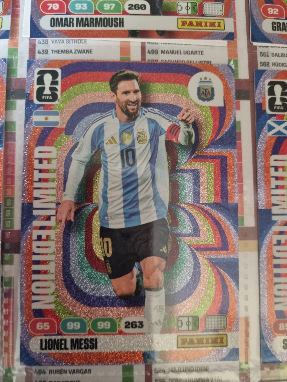 Panini Adrenalyn xl Fifa World Cup 2026 Limited Messi, Ophalen of Verzenden, Zo goed als nieuw, Plaatje